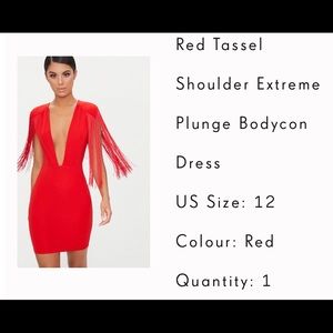 Red Tassel Dress